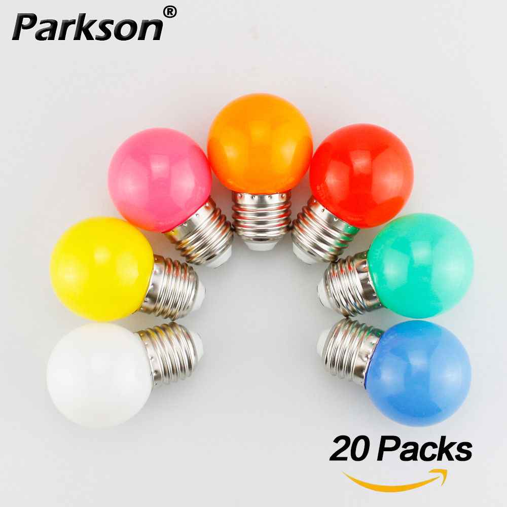 20 stücke Farbe Led-lampe E27 220 V G45 7 Farbe RGB Lampada LED Lampe SMD3528 Urlaub Weihnachten Lamparas LED glühbirne Taschenlampe