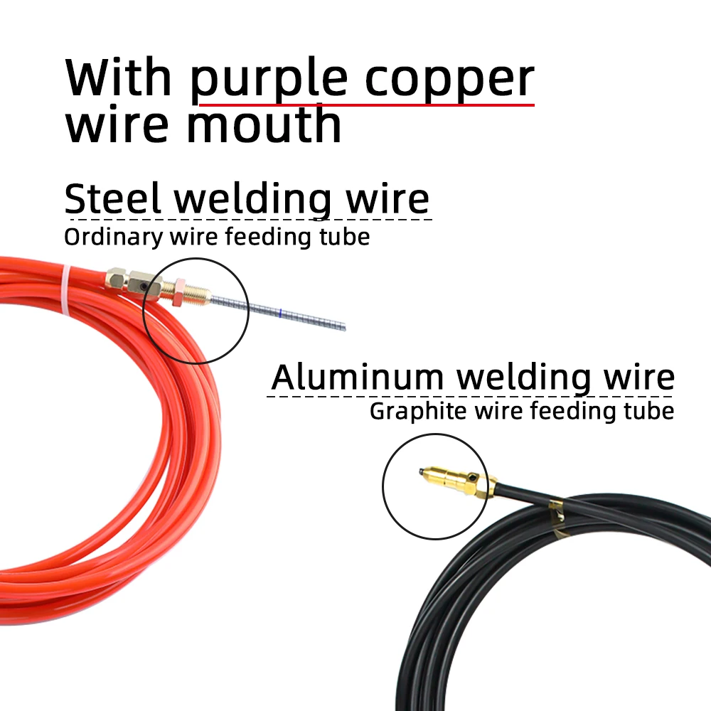 SUP Wire Feeding Tube Guide 5m Aluminum Welder Wire Graphite Hose Laser Welding Machine Automatic Wire Feed Machine Accessories