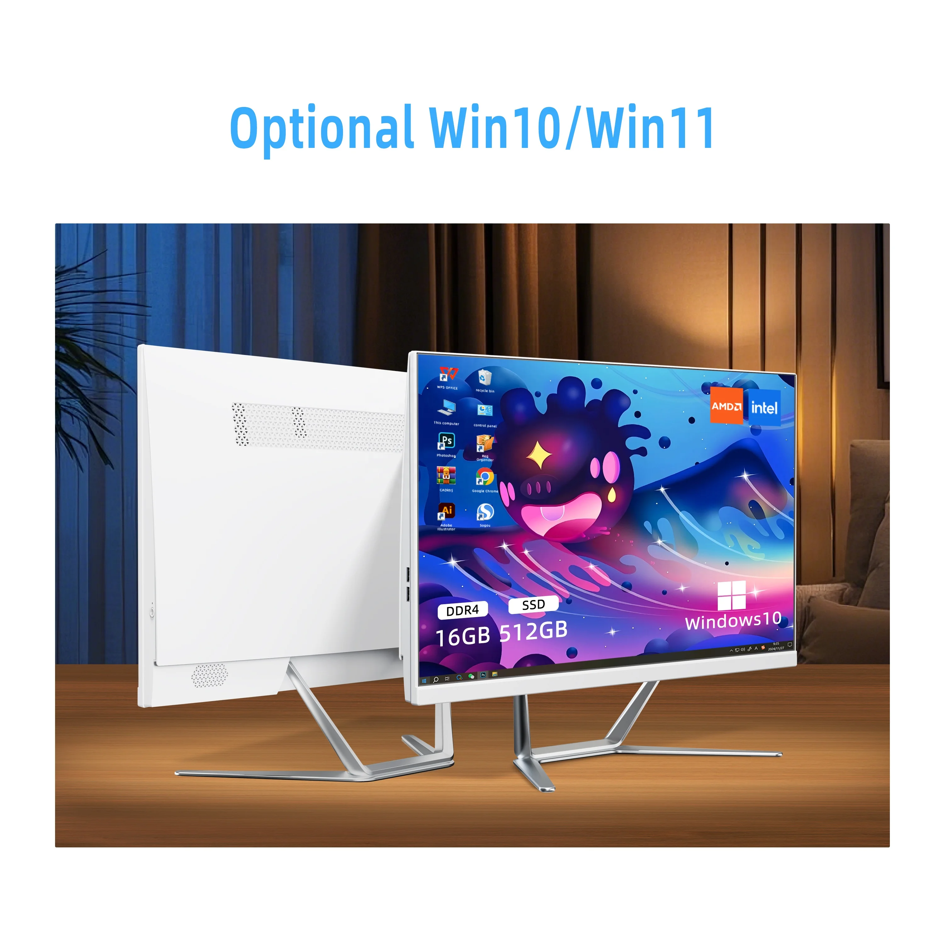 Chiński producent 21,5-calowy komputer All-in-One z procesorem Core i5 4. generacji, do biura, tani, All-in-One, 1 TB