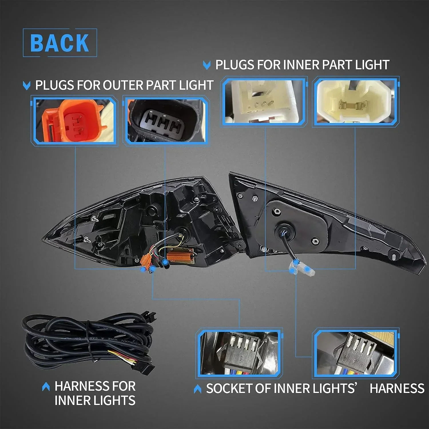 ApolloArchaic Lampu Belakang Led Kualitas Tinggi dengan Sinyal Belok Berurutan untuk Lampu Belakang 11th 2021-UP Lampu Mobil Plug And Play