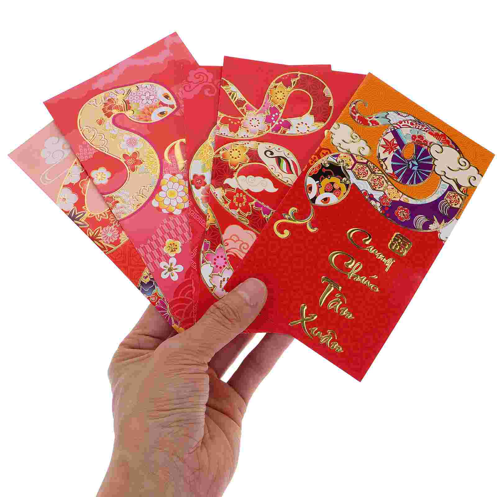 30 Pcs New Year of The Snake Spring Festival Red Envelope Bride Wedding Decor Paper Vietnamese Hongbao