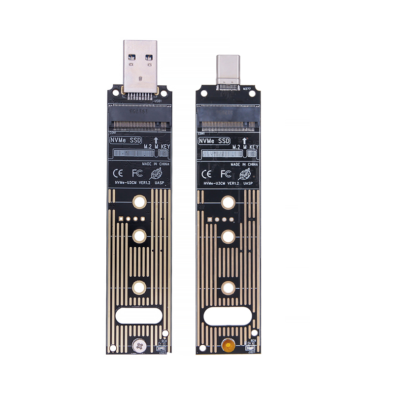 Adaptador M2 SSD NVMe carcasa M.2 a USB3.1 para NVME PCIE M Key 2230/2242/2260/2280 SSD NVME a USB TYPE-A/TYPE-C convertidor