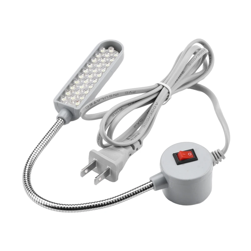 3 szt. AC110V/220V LED oświetlenie przemysłowe do maszyn do szycia (z 30 lampą LED) 360 °   Elastyczne oświetlenie przemysłowe na gęsiej szyi