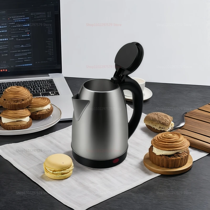 Hervidor eléctrico portátil de viaje de acero inoxidable de 2L para té, café, caldera de agua, olla para viaje familiar, cocina, fabricante de agua caliente inteligente