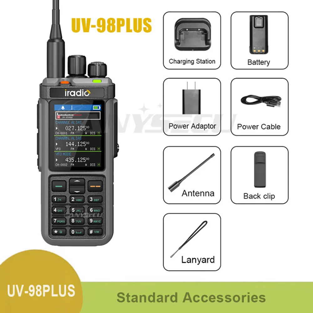 Iradio UV-98PLUS Multi Band 10W FM AM SSB HF Cross Band Repeater Walkie Talkie Type-C Charging Shortwave Ham Radio