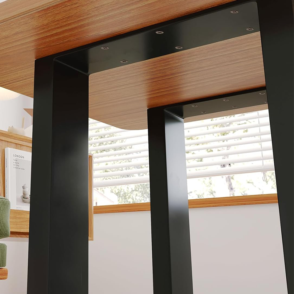 2Pcs Metal Table Legs Iron Desk Bracket Modern Simple Table Foot Accessories for Home Office Bench Desk Table