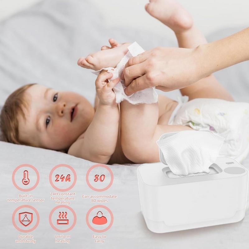 Wipe Warmer Home Use Wet Wipes Warmer Dispenser Portable Space-Saving Diaper Heater Holder Case For Living Room