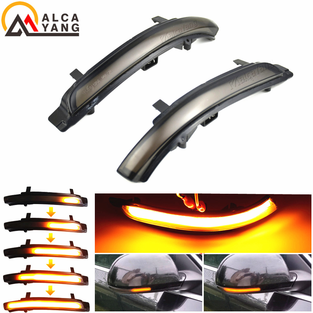 2 piezas para Skoda Octavia 2009-2013 SUPERB 2008-2014 luz intermitente LED dinámica para espejo