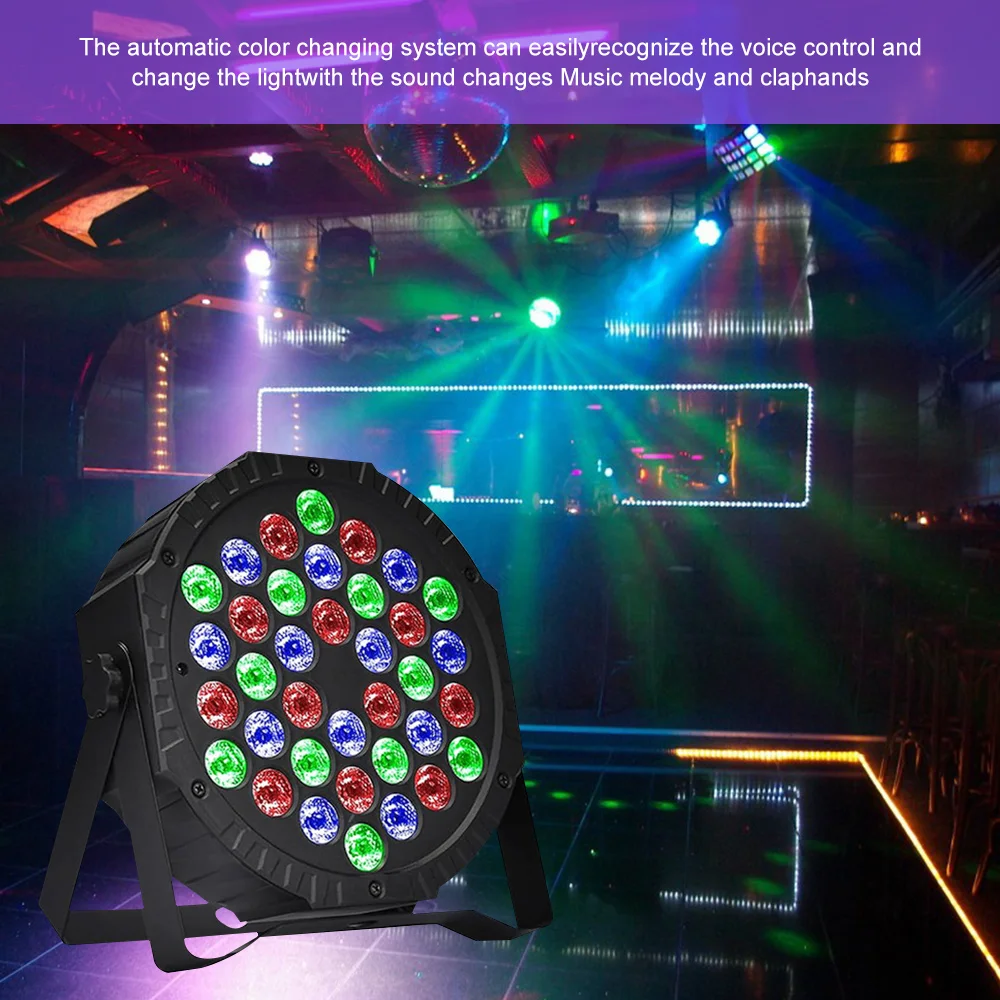 Luz de discoteca profesional DMX RGB 36 LED Par luz KTV Bar fiesta DJ luz de escenario lámpara de proyector LED para boda cumpleaños Navidad