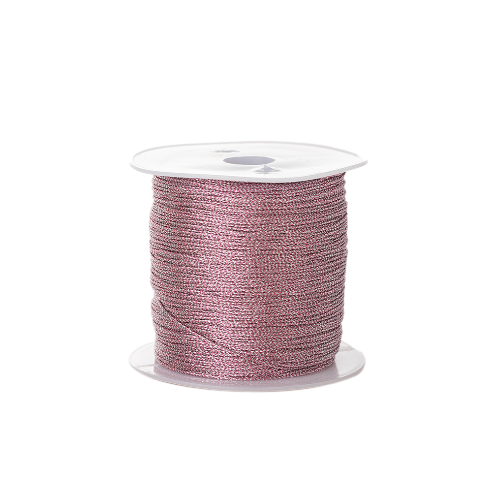 Nylon Beading Thread para DIY Making, ouro rosa, prata, cabo, corda para pulseira, colar, macramê artesanal, acessórios artesanais, 0,2mm, 100m