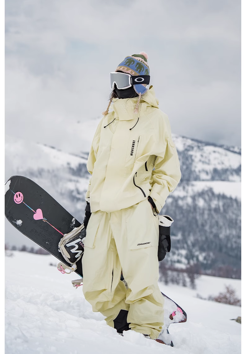 JOHN Volledig druk zelfklevend 3L skipak Dames Heren 2024 Snowboardkleding Single Board Double Board Assault Jacket Sneeuwbroek