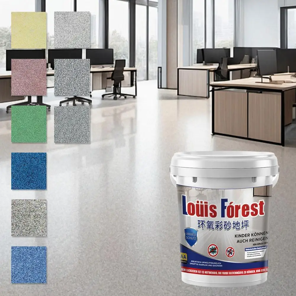 Revestimento de piso epóxi com efeito de mármore de alto brilho, pintura de piso à prova d'água, pintura de garagem de mármore, revestimento epóxi à base de água