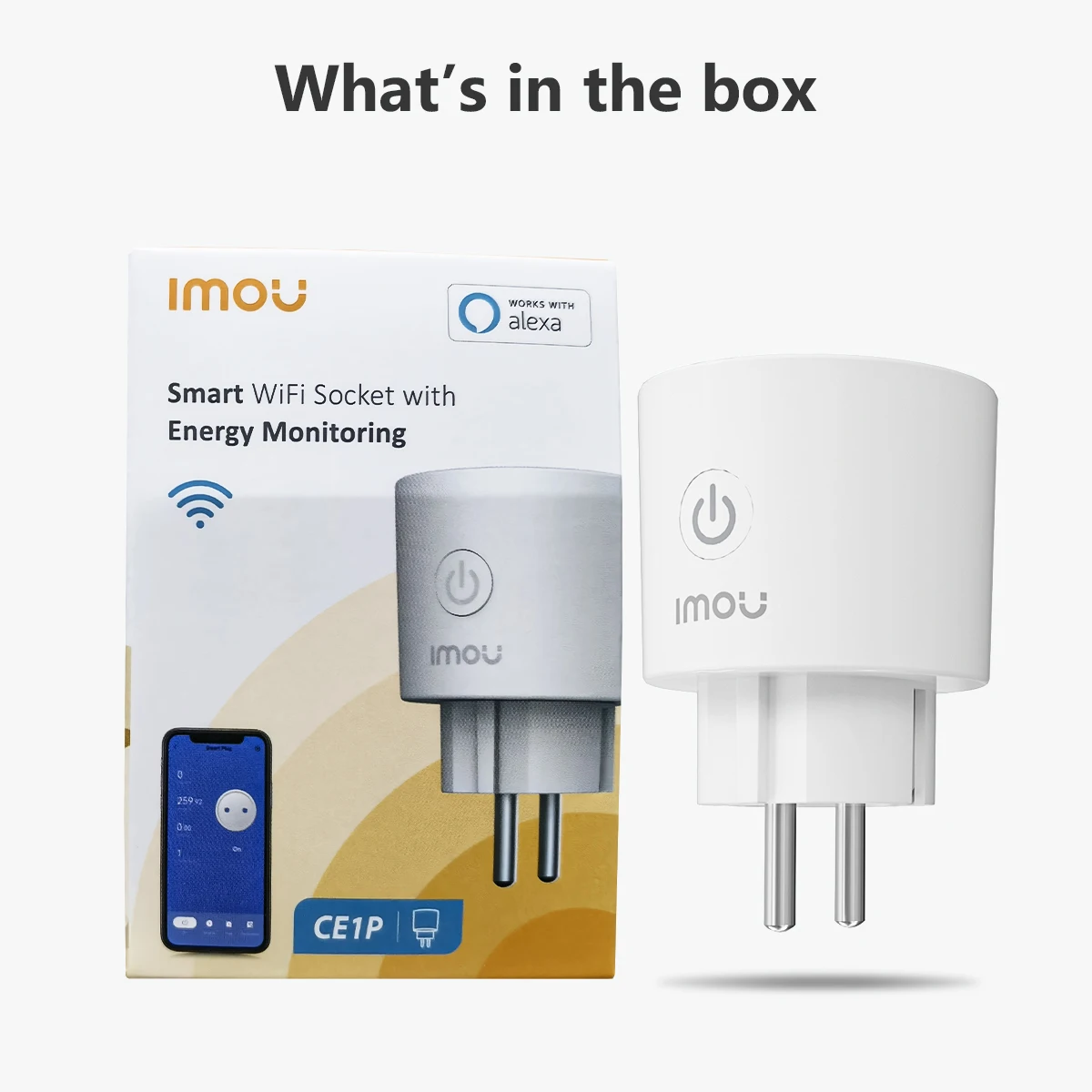 Imou matéria wifi tomada inteligente 16a plugue da ue tomada de eletrodomésticos mini adaptador de tomada inteligente controle app funciona com alexa google casa