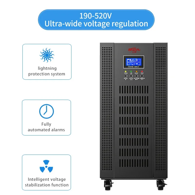 Shanpu High Quality Uninterruptible Power Supply 15kVA 12kW Three Phase Online UPS for Communication System Server