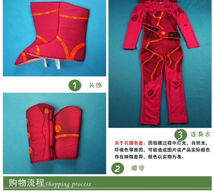 Kostum Anak-anak Performa Panggung Halloween Kostum Setan Malaikat Neraka Gadis Lava