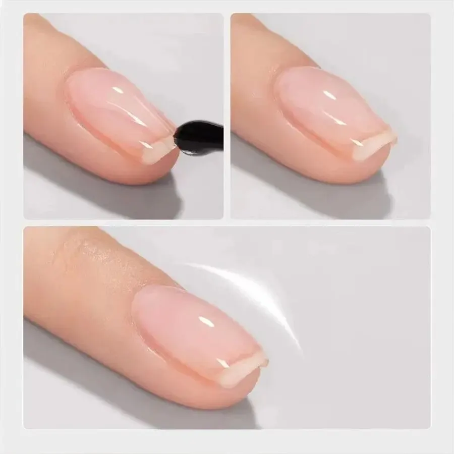 1/2 Stück Basisbeschichtung, Decklack und Verstärkung für Nägel, langlebiger, transparenter Gummibeschichtung, LED-UV-Nagelstärkung, High-Top-Finish-Gel