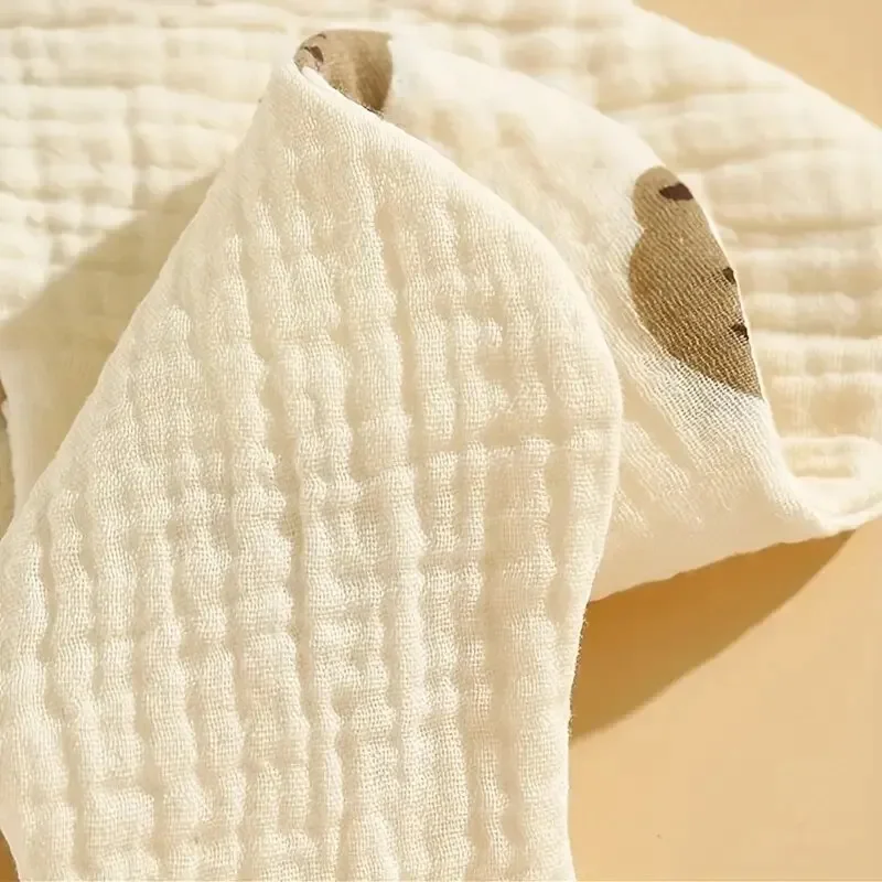 3-delig A-klasse puur katoenen gaas, ademend babyfopspeen, zomers zacht bloemblaadje, baby bedrukt speeksel kwijlen handdoek