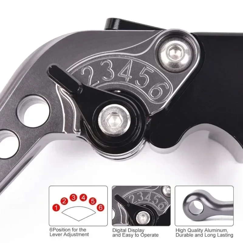オートバイクラッチドラムブレーキレバー,調整可能なハンドルバーセット,オートバイの改造,CNC,改造部品