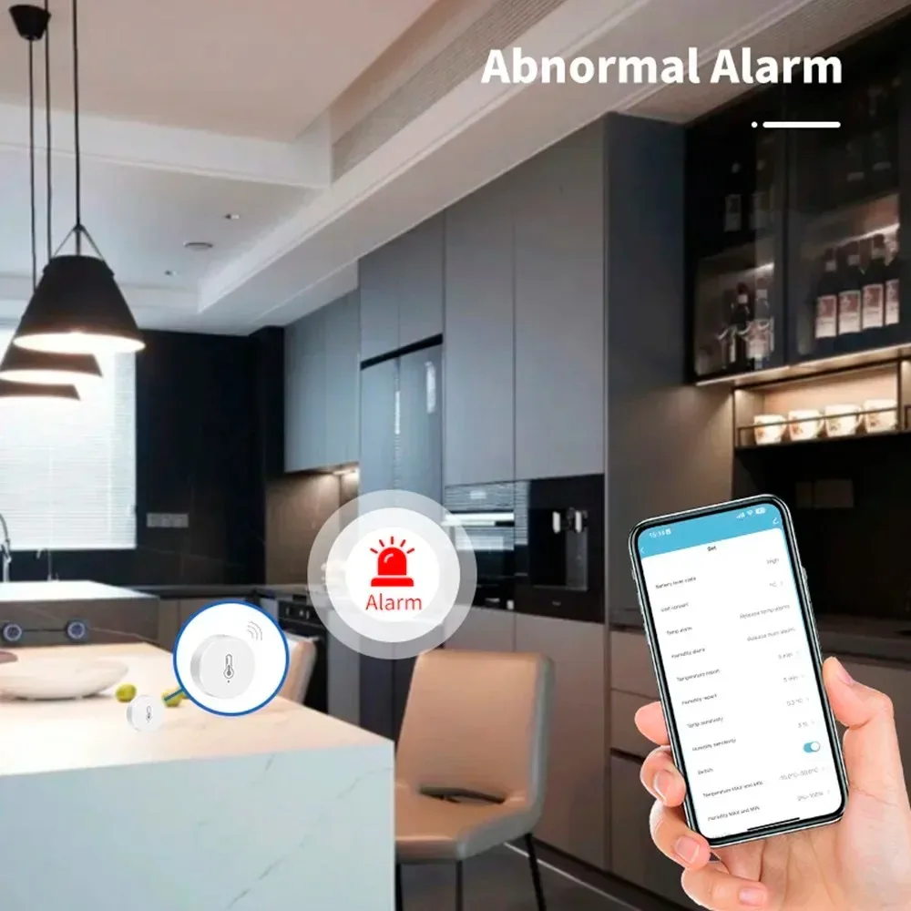 Sensor de temperatura y humedad en tiempo Real Tuya ZigBee, funciona con Alexa, Google Home, Smart Life/Tuya Smart App Control
