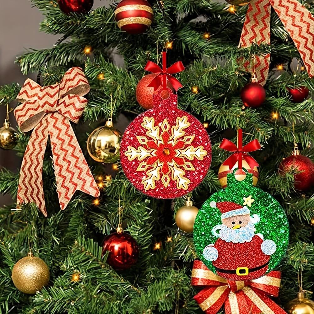 Christmas Resin Molds Silicone, 4Pcs Christmas Ornaments Round Shape Pendant Molds for Epoxy Resin, Actvty Epoxy Casting Molds