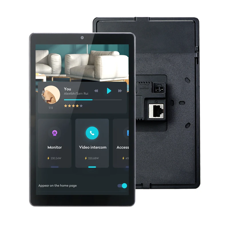 2024 8 pulgadas automatización del hogar en panel de control táctil de pared tableta Android POE pantalla LCD panel de hogar inteligente 2 + 32GB sistema IOT