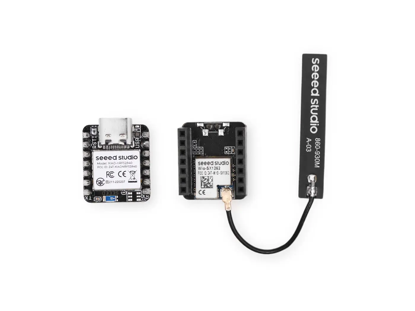XIAO nRF52840 & Wio-SX1262 Kit for Meshtastic, 868MHZ, 915MHz, LoRa 862-930MHz, Microcontroller Bluetooth, Integrated Antenna