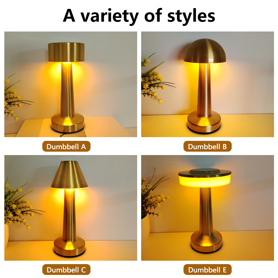 Luz LED de mesa táctil de Metal, Lámpara decorativa de escritorio, luces nocturnas recargables para Bar, mesa de centro, restaurante, luz decorativa