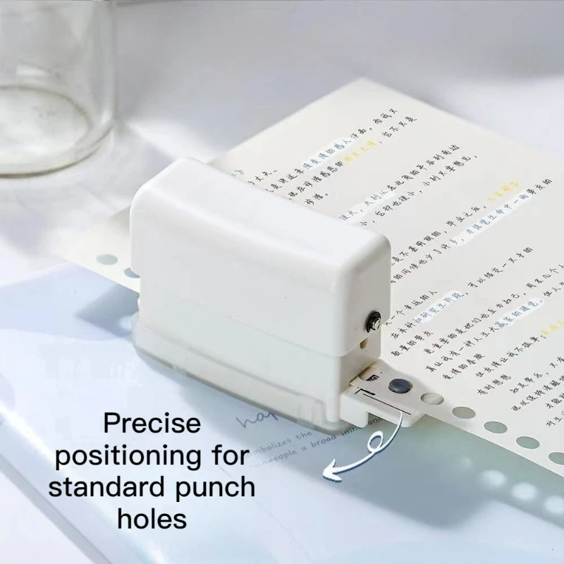 KW-TRIO Mini Portable Multi-Color Punch Hole Binder Punch 6-Hole Punch Multi-Functional Study Organizer Hole Punch