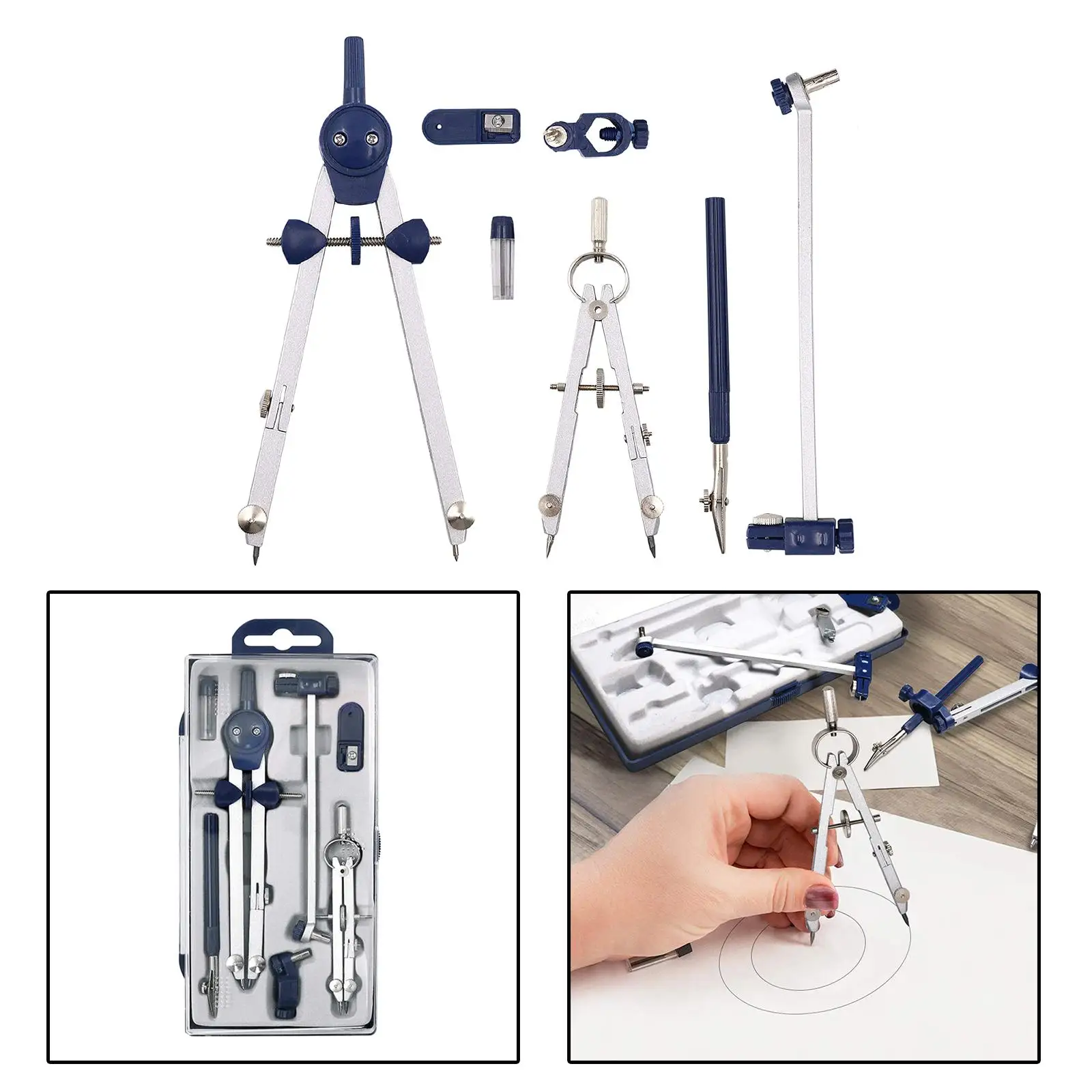Kit de dibujo ajustable Herramienta de dibujo circular Ingeniero estudiantil