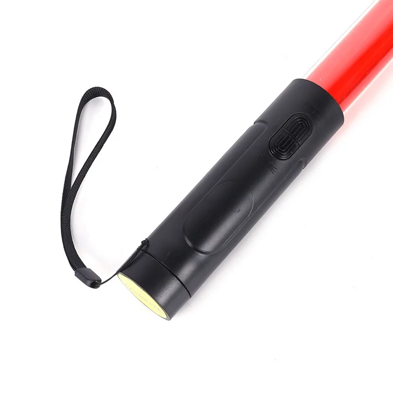 32cm White Tube Red Shift Green/Blue Warning Flashing Light Signal Fluorescent Traffic Control Stick With Whistle Battery Model