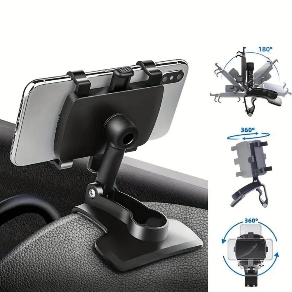 Soporte de teléfono universal para tableau de bord de voiture 360 °     Soporte de voiture para Smartphone giratorio, para iPhone,