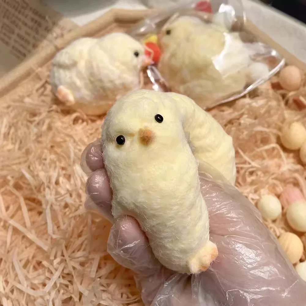 Aliviar a ansiedade do estresse espremendo pata de gato macia, frango animal, urso bonito mouse cor sentido e toque brinquedo crianças e adultos
