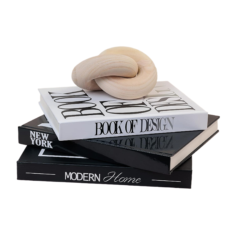 Custom. Faux Designer books decor home modern decoration