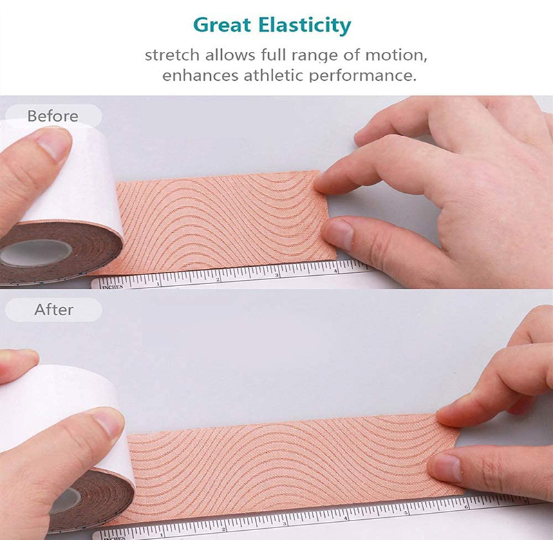 5 センチメートル * 5 メートルスポーツキネシオロジーテープアスレチック弾性ニーパッド筋肉痛緩和膝テーピングフィットネスランニングテニス水泳サッカー