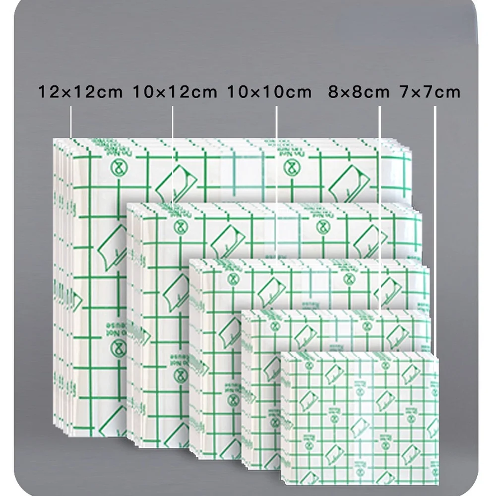 100 ชิ้นกันน้ําโปร่งใสเทปฟิล์ม PU Medical กาวพลาสเตอร์ Anti - alergic Wound Dressing เทป First Aid Kit Band Aids