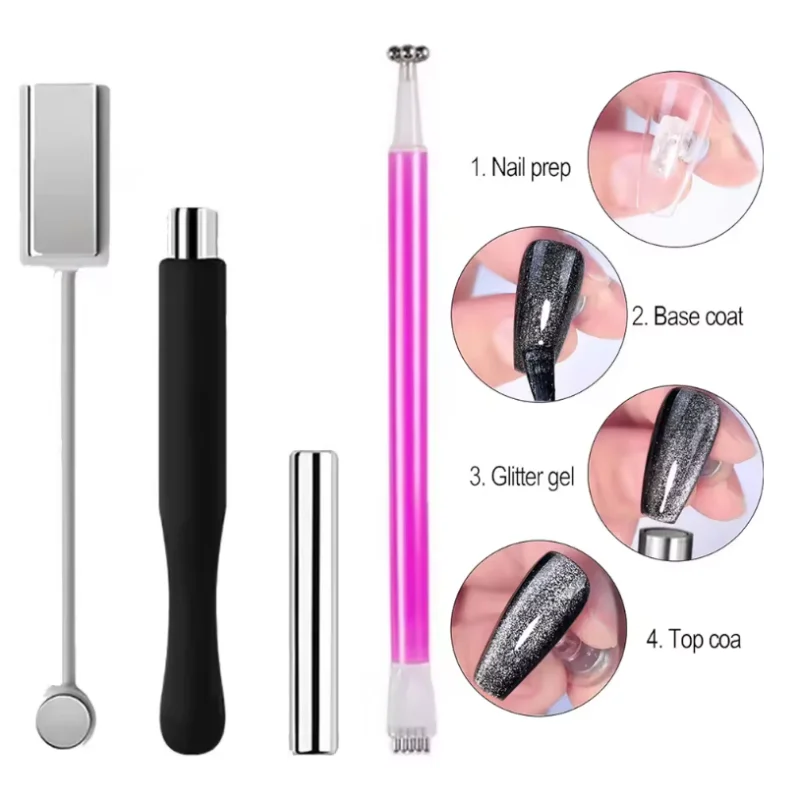 4 Teile/satz Multi Funktionale Nail art Magnet Stein Muster Absorbieren Nagel Gel Kristall Magnetische Bar Große Nagel Verbesserung Werkzeug Set