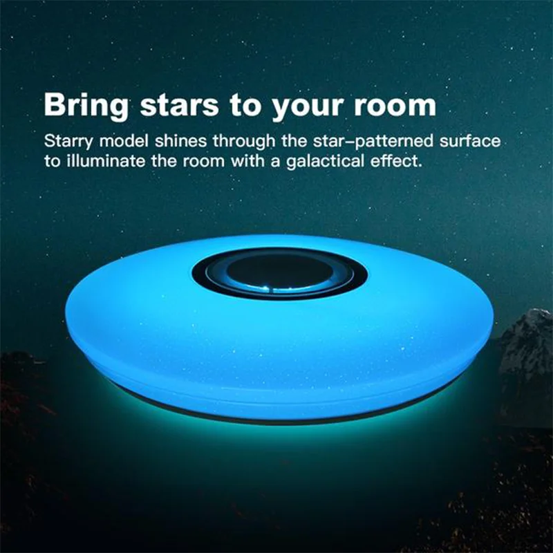 Plafonniers rvb plafond intelligent éclairage moderne AC 220V musique télécommande Application haut-parleur Bluetooth décor intérieur