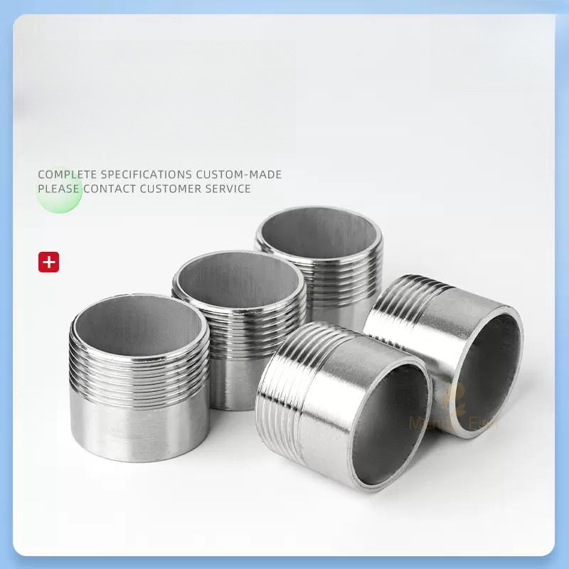 304 Roestvrij Staal 1/8 "1/4" 1/2 "3/8" 3/4 "1" 2 "BSP single-head Buitendraad Buisleidingen Water Gas Connector Adapter Jointer