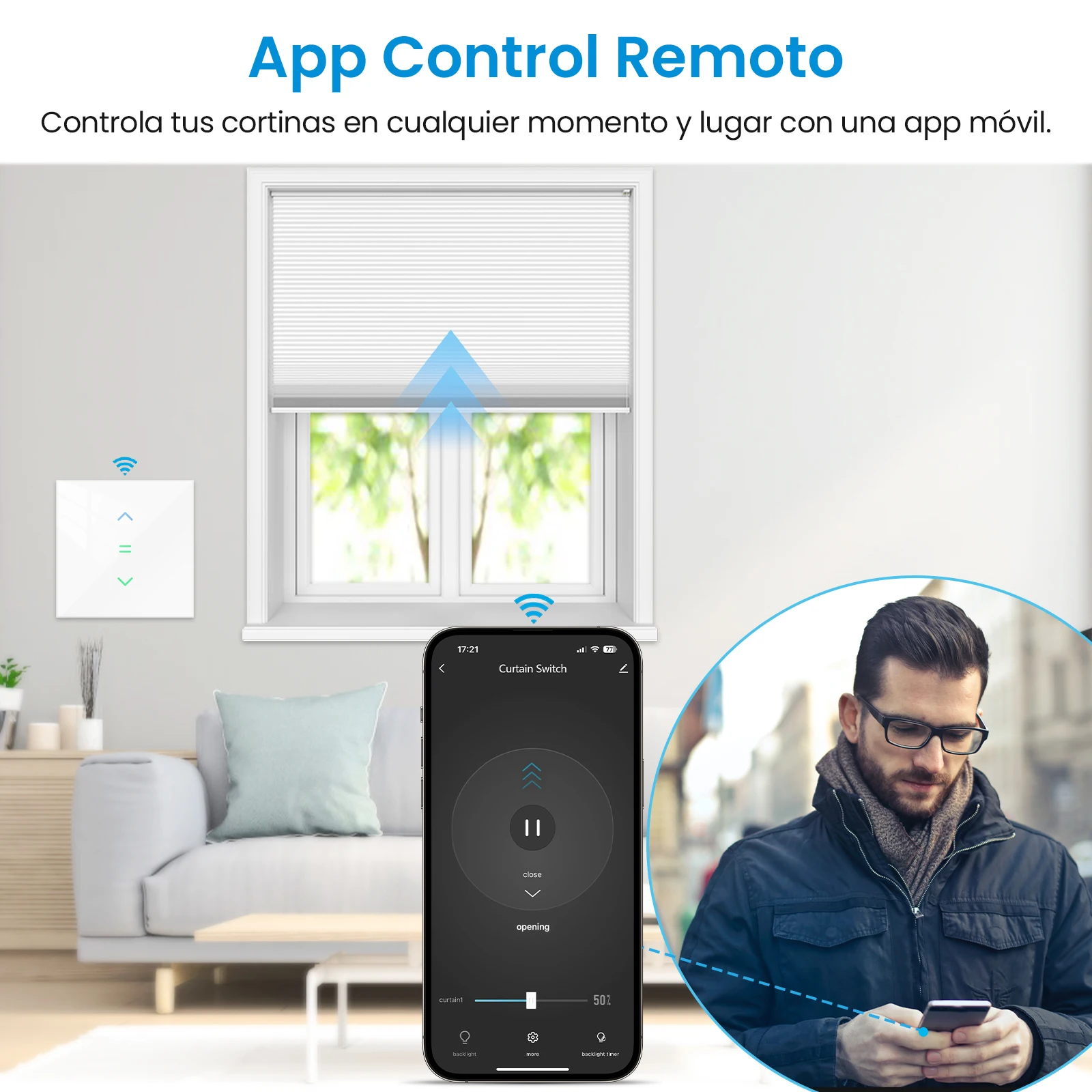 LoraTap-interruptor de persiana enrollable para Motor de cortina automático, aplicación Tuya Smart Life, porcentaje, Control remoto por voz, Google Home, Alexa