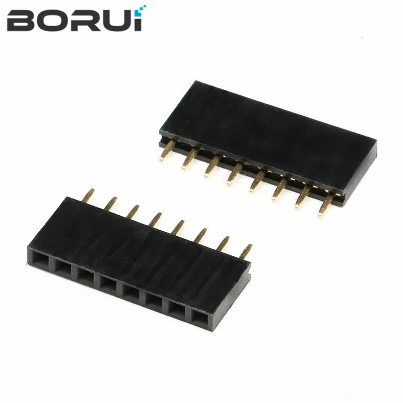 10PCS Einreihige Stift Weiblichen Header Buchse Pitch 2,54mm 1*2P 3P 4P 6P 8P 12P 15P 20P 40P Pin Stecker Für Arduino