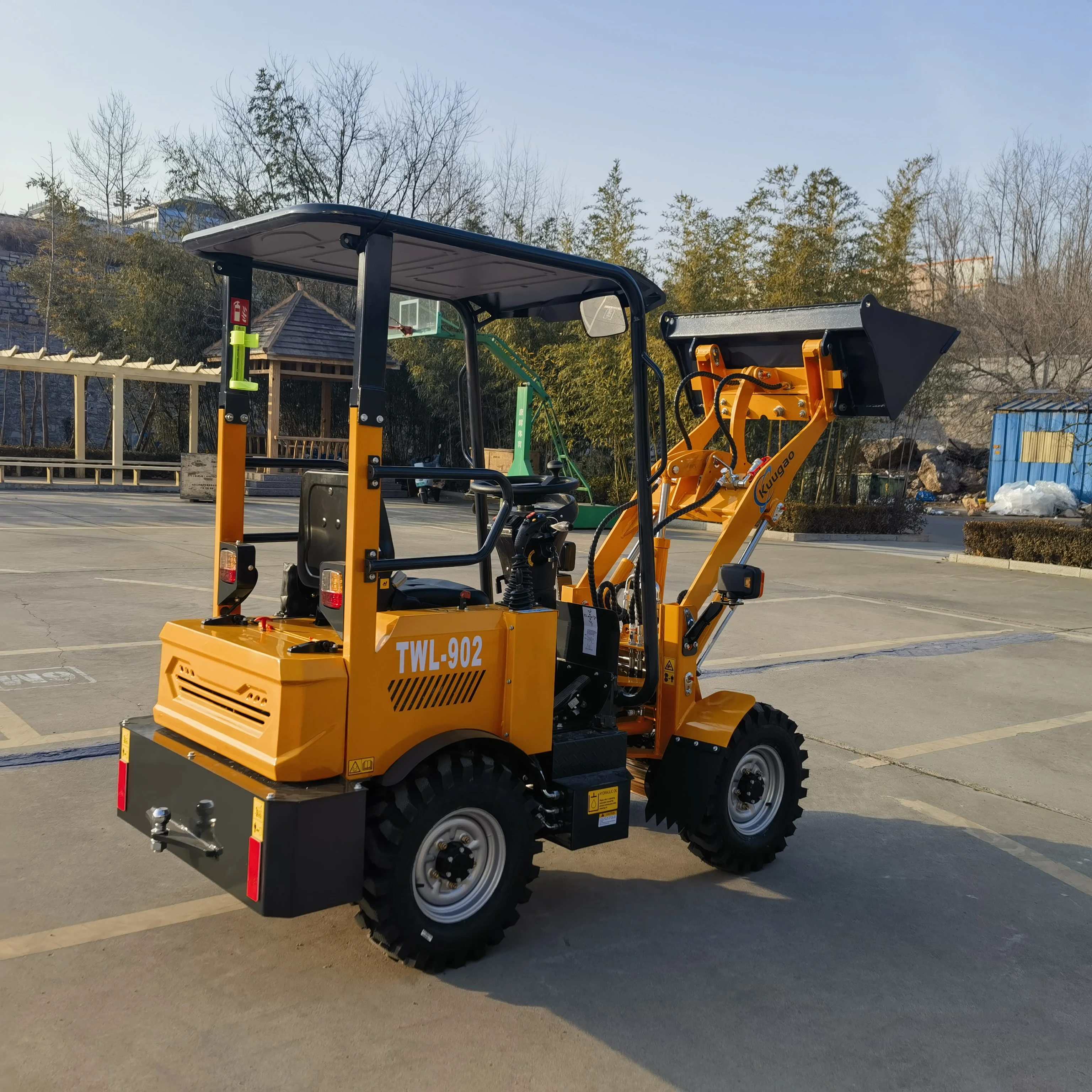 Mini loader Electric Wheel Loader With Large Capacity  front loader Free Shipping  backhoe loader Battery  Skid steer loader