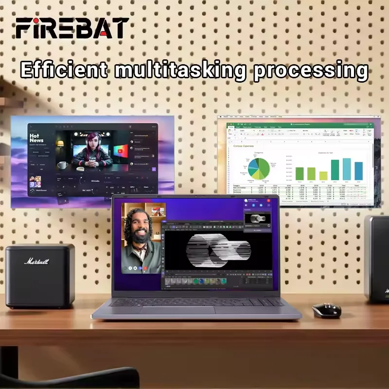 Laptop Firebat AT15 15,6 cala Intel N150 DDR4 16 GB RAM 512 GB 1 TB SSD 1920*1080 Windows 11 Notebook Podświetlana zintegrowana klawiatura numeryczna