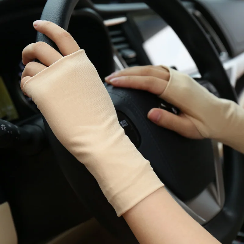 Sommer fingerlose Sonnenschutzhandschuhe für Männer und Frauen, dünne Abdeckung, Narben, Tattoo, Sport, Straßentanz, Fahren, Reiten, fingerlos