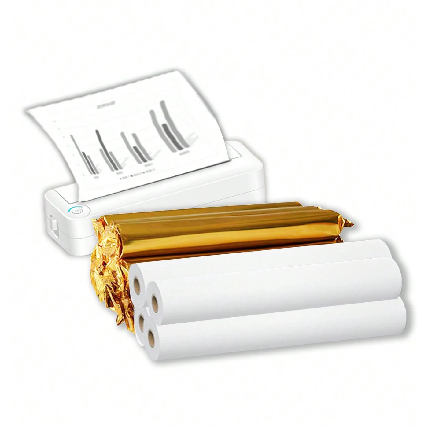 2 rollos de papel térmico A4, 210mm de ancho, diámetro 30mm, papel de impresora apto para impresora térmica Peripage A40 Phomemo M08F S8 MT810
