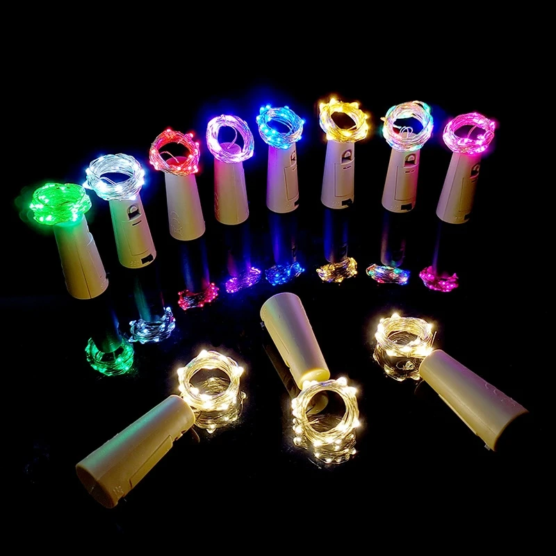10 Chiếc Chạy Bằng Pin Nút Chai Rượu Vang Bình Sáng 30LED Cổ Tích Dài Trợ Sáng Sinh Nhật Nút Chặn Chai Thanh Ánh Sáng (pin Miễn Phí)