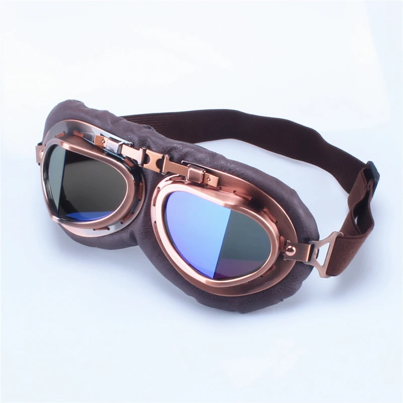 Retro motocykl kask motocrossowy gogle pilotażowe Jet Vintage Wwii gogle pilotażowe motocykl skuter okulary okulary Offroad