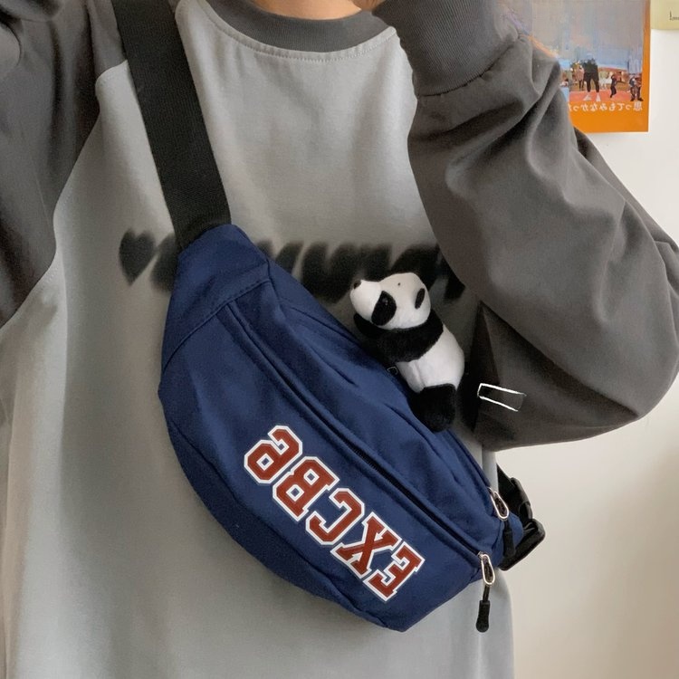 Cool Boys Crossbody Bag Children's Small Backpack Teenage Boys Outdoor Bag Trendy Men's Satchel Casual Canvas Zipper Closure