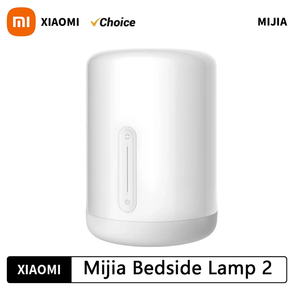Xiaomi Mijia Nachttischlampe, 2 intelligente Tische, LED-Nachtlicht, bunt, 400 Lumen, Bluetooth, WiFi, Touch-Steuerung für Apple HomeKit Siri