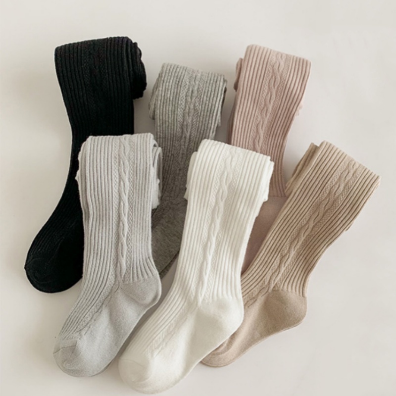 Calzamaglia per bambini Per ragazze Primavera Autunno Neonata Calzamaglia Moda Bambini Collant di cotone Solido Morbido Principessa Leggings 2-8 anni