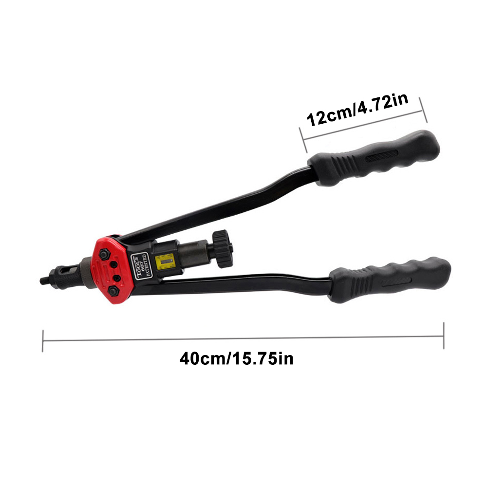 Allsome BT-607 16 "manuel Rivcirculation Gun Hand Rivet Tool Kit Rivet Nut Setting Tool, Nut Setter M3/figuré/M5/M6/M8/M10/M12